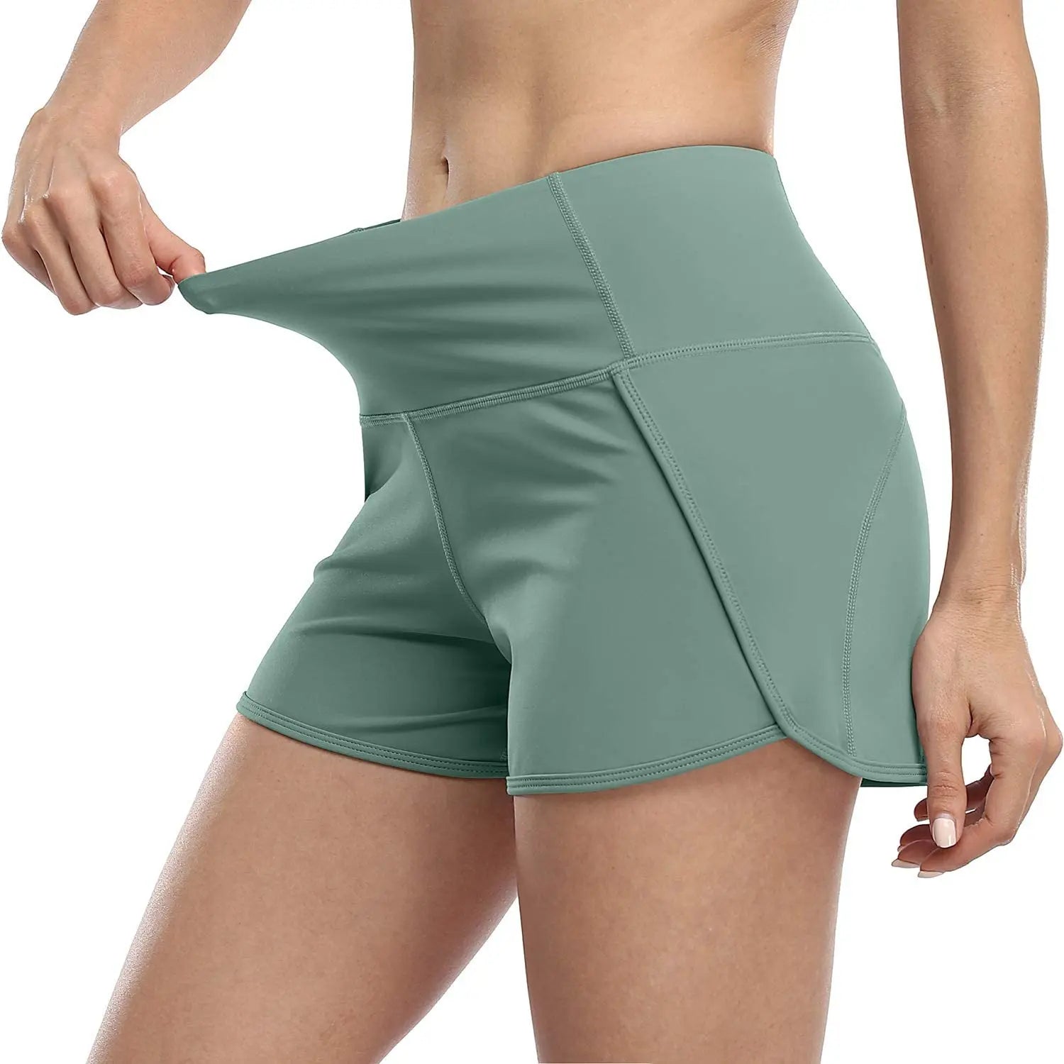 Pantalones cortos de running para mujer con bolsillo