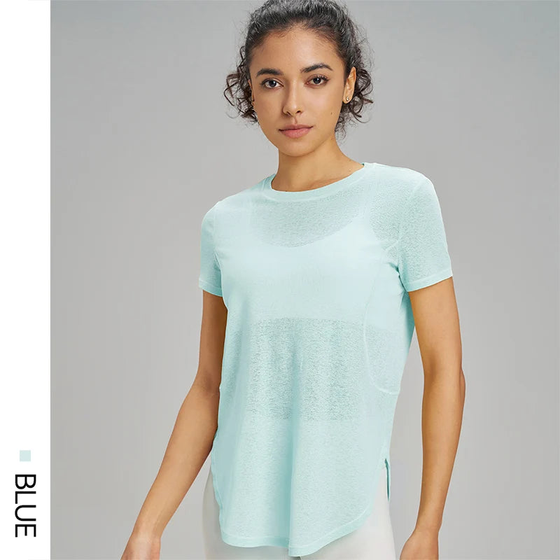 Blusa de Yoga Fitness Feminina - Costas Vazadas com Malha Respirável