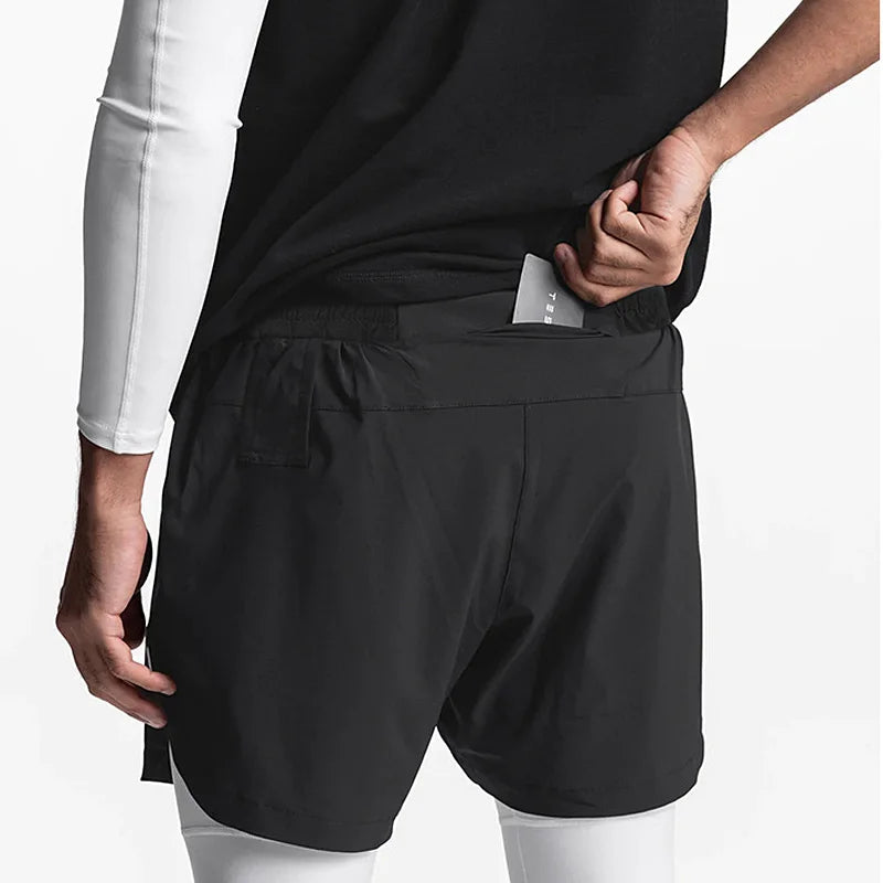 Calça Masculina com Legging de Compressão