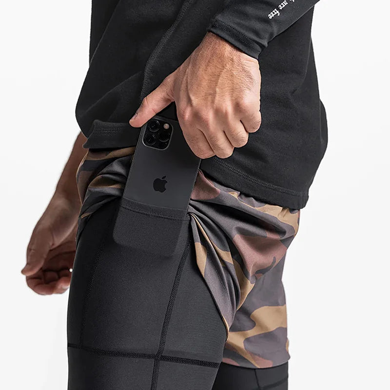 Calça Masculina com Legging de Compressão