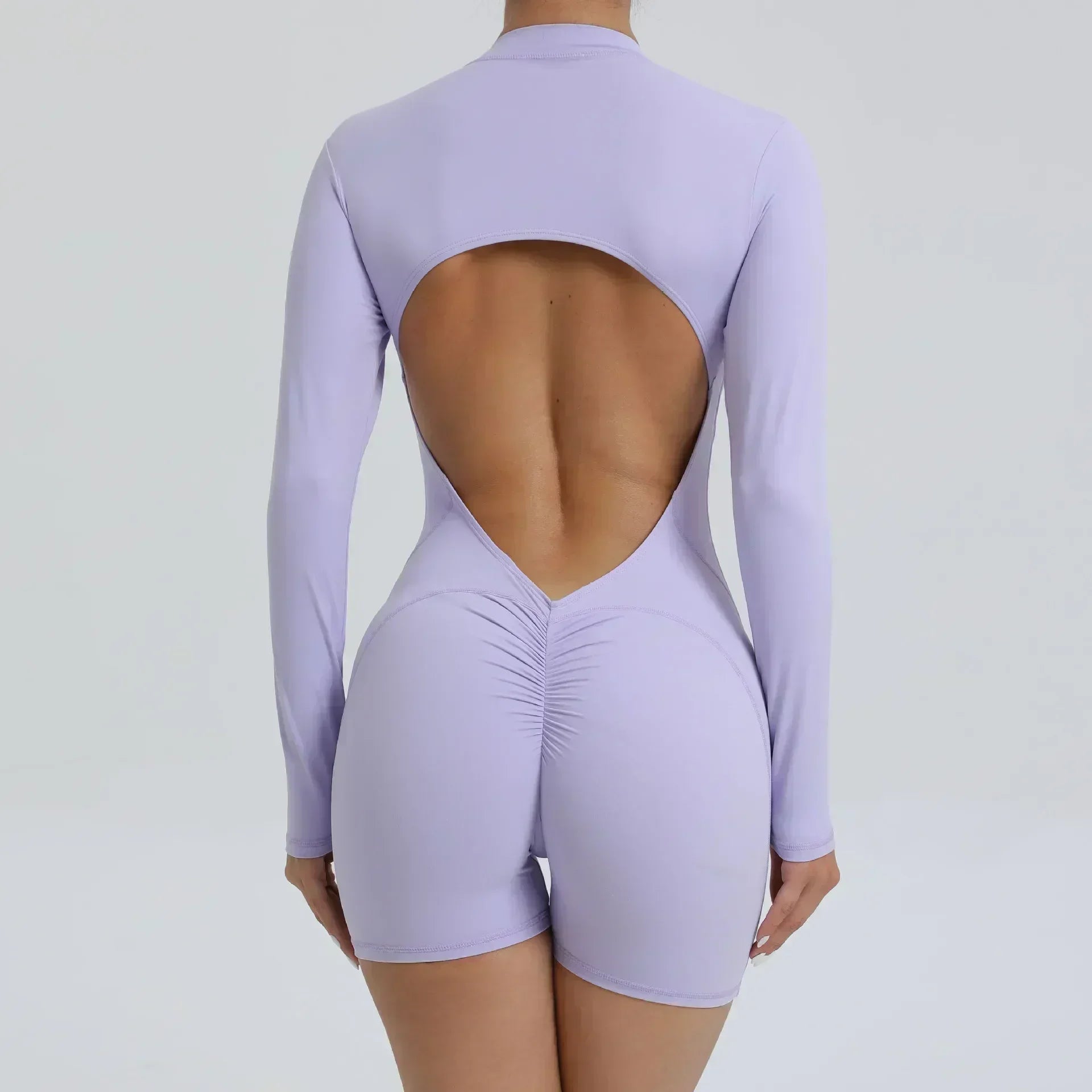 Macacão Esportivo Feminino de Manga Longa - Modelador e Levanta Bumbum
