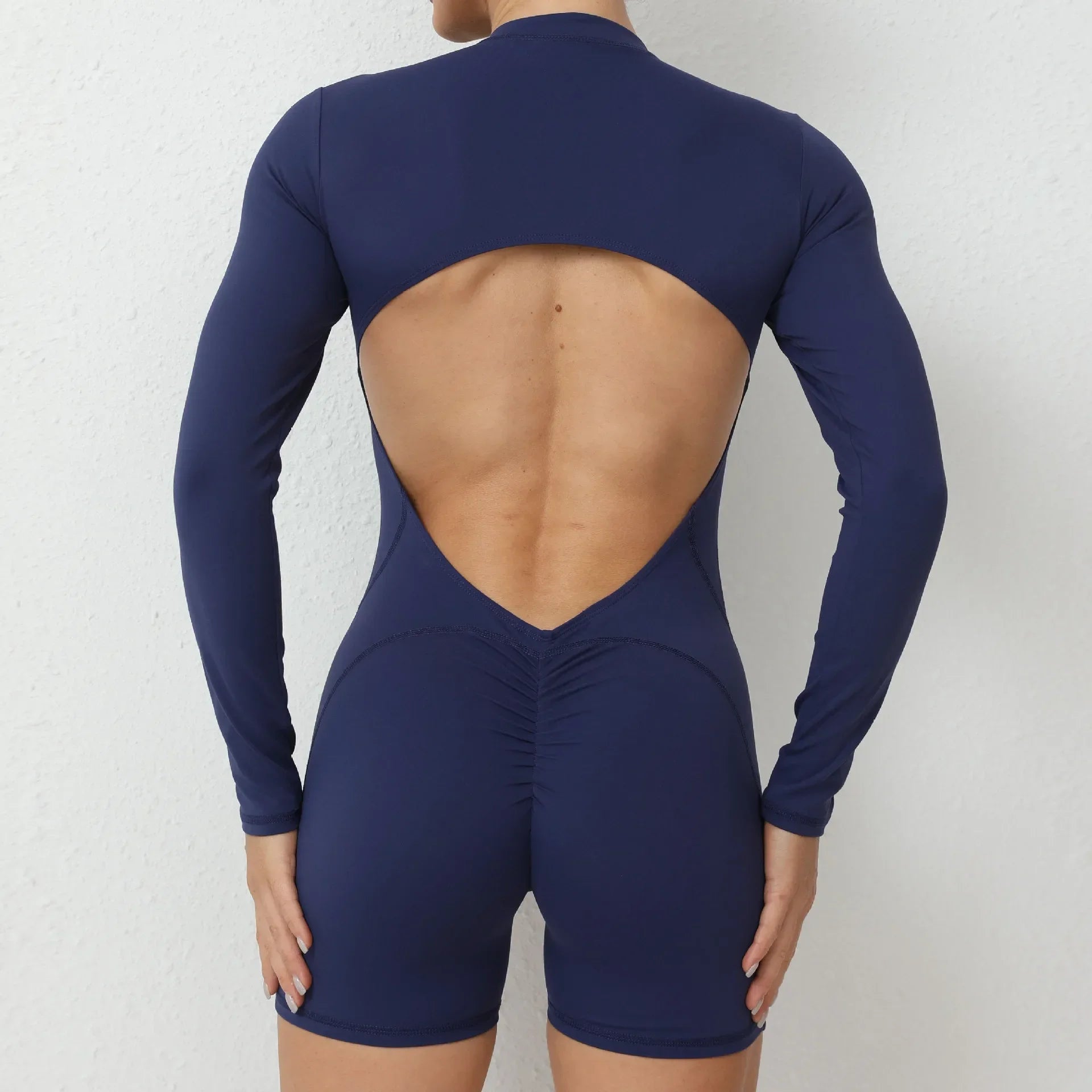 Macacão Esportivo Feminino de Manga Longa - Modelador e Levanta Bumbum