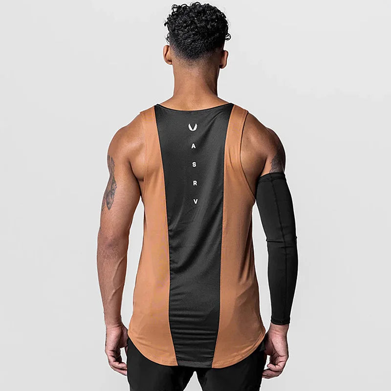 Camiseta sin mangas de dos colores