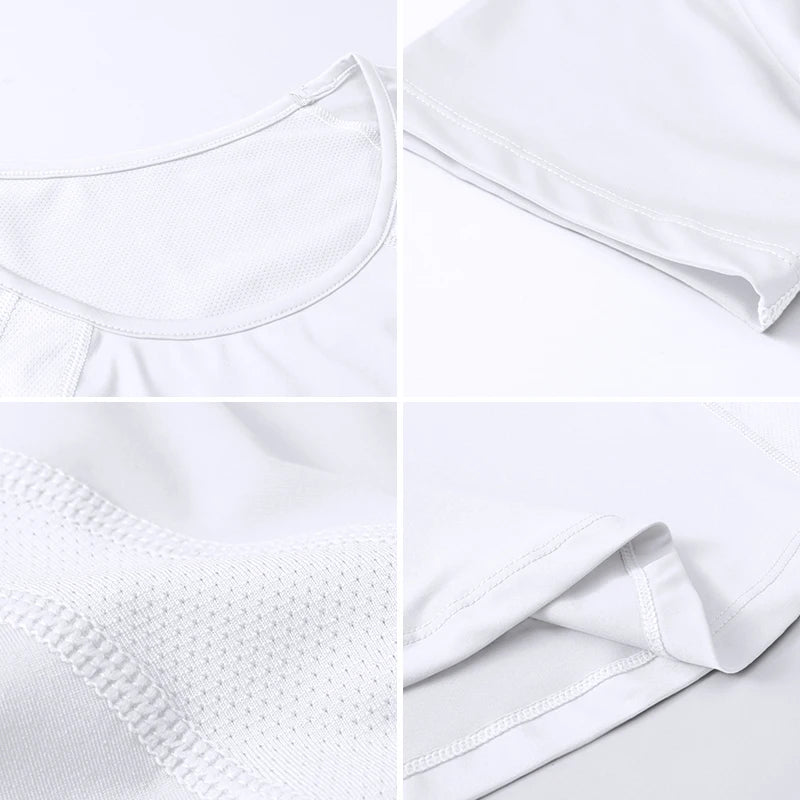 Camiseta Esportiva Feminina - Manga Curta Respirável de Secagem Rápida