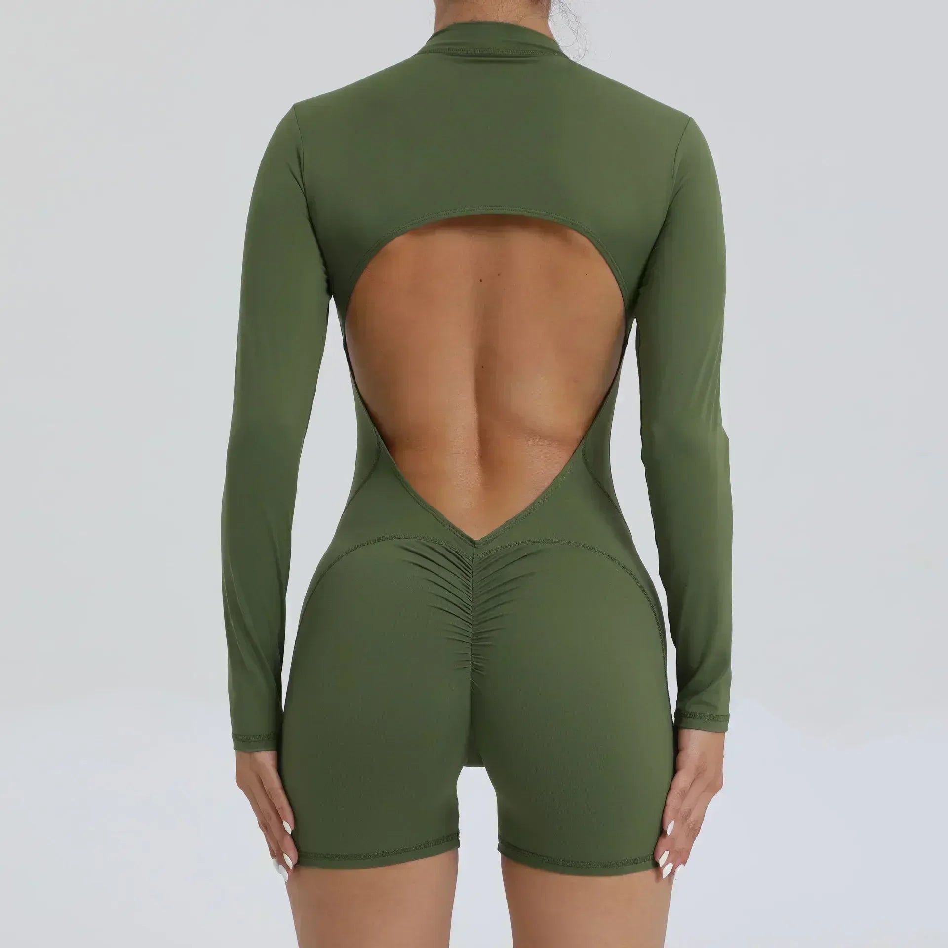 Macacão Esportivo Feminino de Manga Longa - Modelador e Levanta Bumbum
