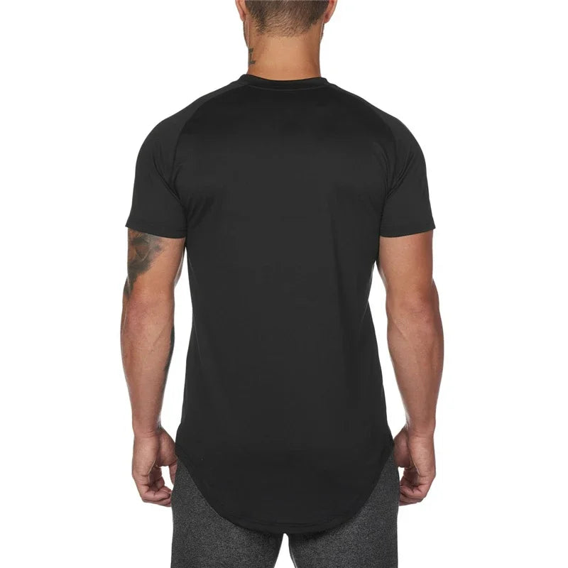 Camiseta Slim Masculina para Academia – Tela Respirável, Secagem Rápida, Ideal para Musculação e Fitness